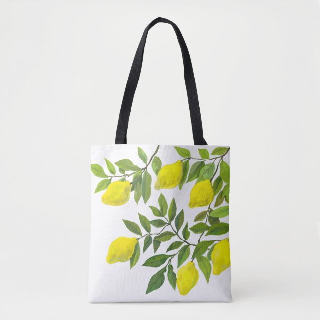 Lemon Tote Bag Tygkasse (Framsida)