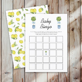 Lemon Träd Baby Shower Bingo Game Card Tilläggskort