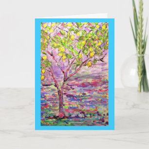 Lemon Träd fred på jorden Helgkort