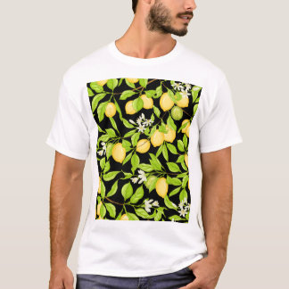 Lemon Träd Gren Vintage Illustration T Shirt