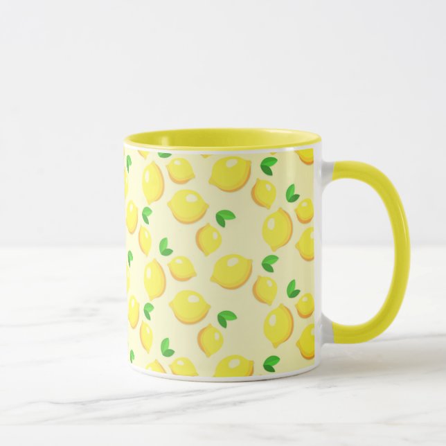 Lemon Träd Gult Ringer Mugg (Höger)