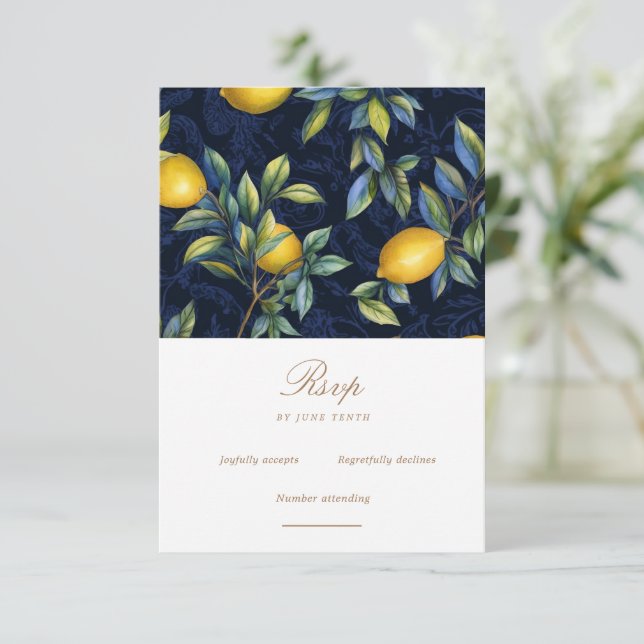 Lemon Träd Italien Destination Wedding OSA kort (Stående Fram)