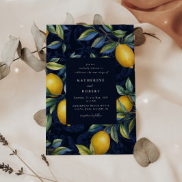 Lemon Träd Italien Inspired Destinationsbröllop Inbjudningar