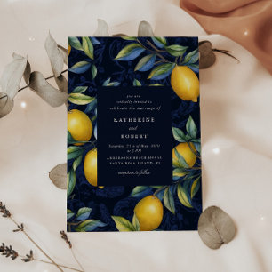 Lemon Träd Italien Inspired Destinationsbröllop Inbjudningar