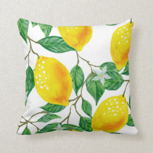 LEMON TRÄD PILLOW, Gult och Grönt Kudde