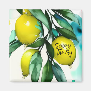 Lemon Träd Squeeze Anpassningsbar text Magnet