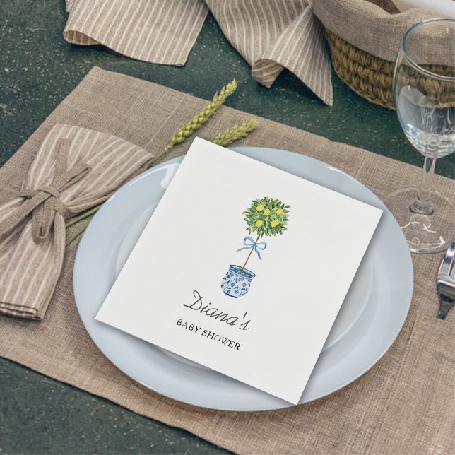 Lemon Tree Baby Shower-fest Pappersservett (Skapare uppladdad)