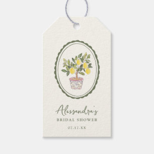 Lemon Tree Bröllopsdusch Tack Presentetikett