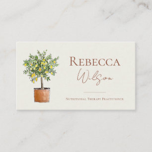 Lemon Tree Business Card Näringsterapeut Visitkort