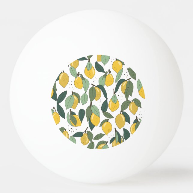 Lemon Tropical: Bright Vintage, sömlös Pingisboll (Framsidan)