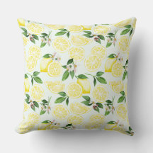 Lemon Tropical Summer Fruit Mönster på Mint 2