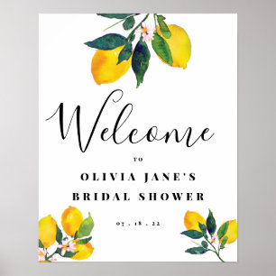 Lemon Tropical Welcome Möhippa Poster