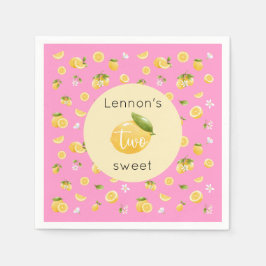 Lemon Two Sweet 2-års födelsedagsfest Pappersservett