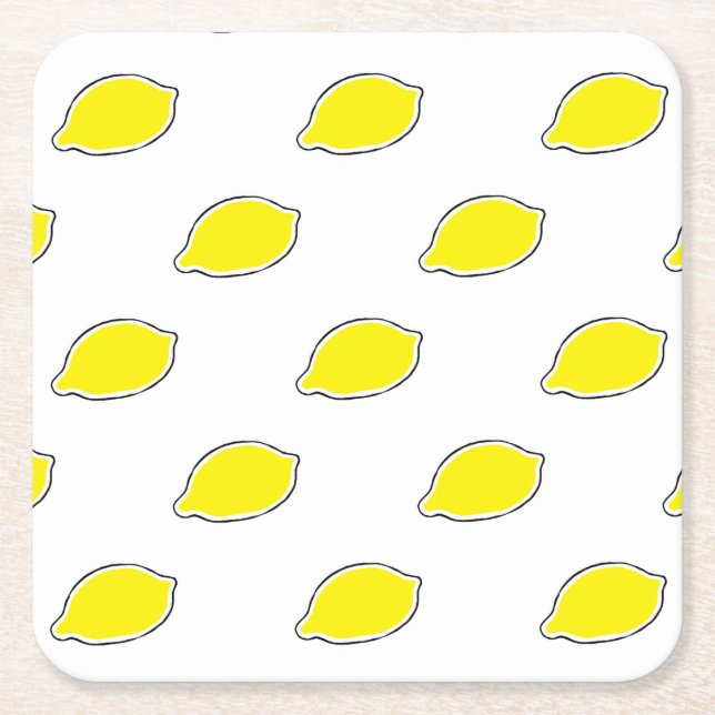 Lemon Underlägg Papper Kvadrat (Framsidan)