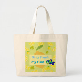 Lemon Vibes Tote Bag Jumbo Tygkasse
