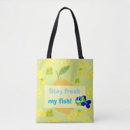 Lemon Vibes Tote Bag Tygkasse