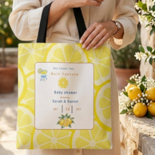 Lemon Viral Elegant Claasic Baby Shower Modern Tygkasse