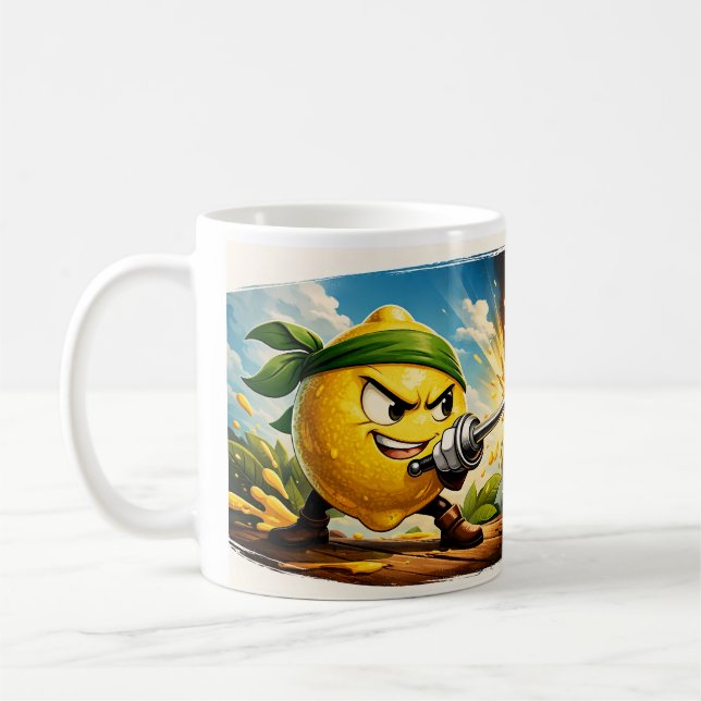 Lemon vs Coffee Duel Mug – FunnClassic Mug, 325 ml Kaffemugg (Vänster)