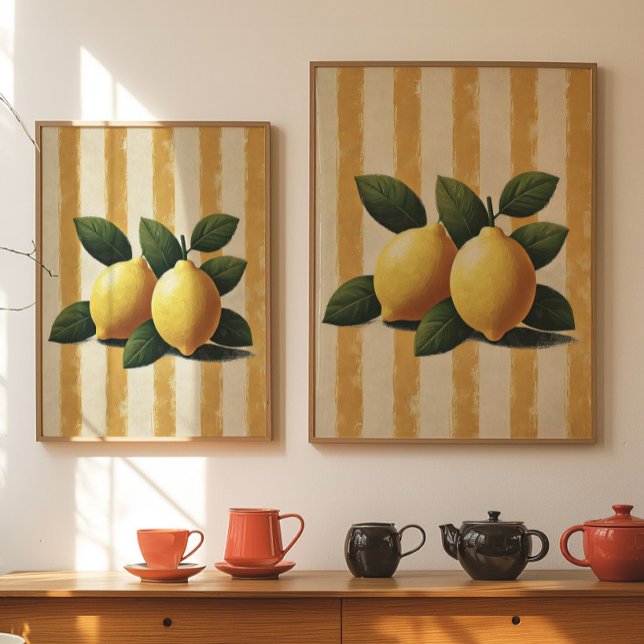 Lemon Wall Art Print Mediterranean Kitchen Decor Poster (Skapare uppladdad)