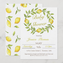Lemon WandeBaby Shower