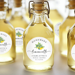 Lemon Watercolor Limoncello Runt Klistermärke