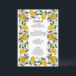 Lemon Watercolor Ram Rustic Modern ANPASSNINGSBAR Meny<br><div class="desc">Använda de här söta visuella menykorten för bröllop, förlovningsfest, möhippa eller andra händelser. Hand plockade av mig för dig. Helt redigerbart, lägg till din egen text eller bakgrund färg. Klicka på "anpassa" för att redigera texten och klicka sedan på "redigera design" för att ändra typsnitt, färg och placeringar. Ändra även...</div>