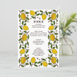Lemon Watercolor Ram Rustic Modern ANPASSNINGSBAR Meny