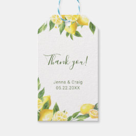 Lemon Watercolor, Tack Presentetikett