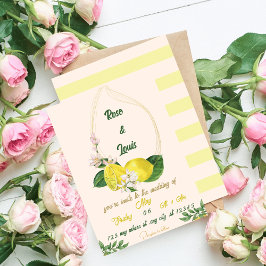 Lemon wedding invitation in bright colors inbjudningar