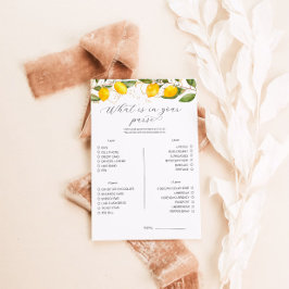 Lemon What is in your Purble Möhippa Game