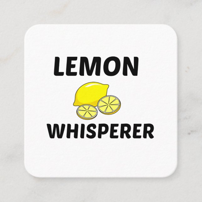 LEMON WHISPERER FYRKANTIGT VISITKORT (Framsida)