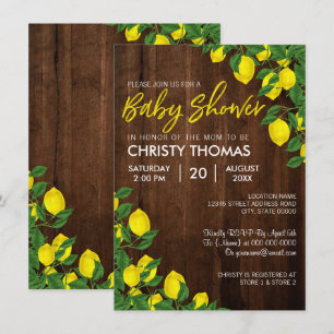 Lemon Wood Summer   Babyskor Inbjudan