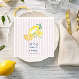 Lemon Yellow Citrus Bridal Shower  Pappersservett