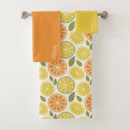Lemon yellow orange  Pattern white name
