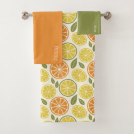 Lemon yellow orange  Pattern white name