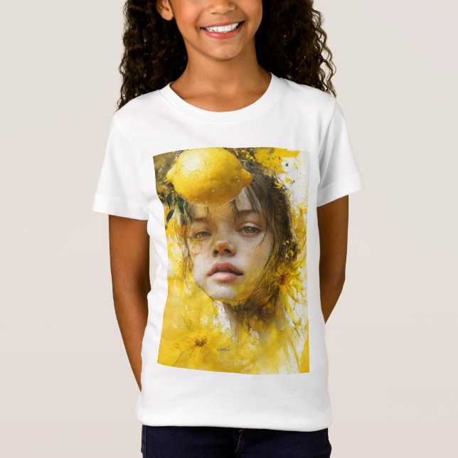 Lemon Zest: A Porträtt of Youthful Radiance" T Shirt (Framsida)