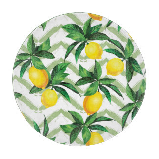 Lemon zigzag: vintage handdragen mönster.