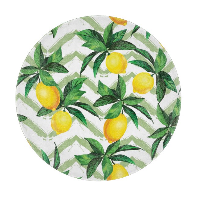 Lemon zigzag: vintage handdragen mönster. (Framsidan)