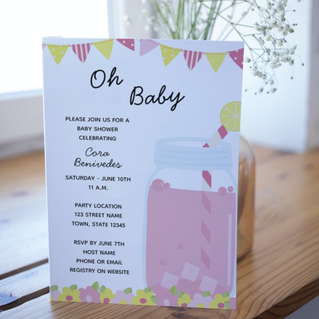 Lemonad Baby Shower-inbjudan Inbjudningar (Skapare uppladdad)