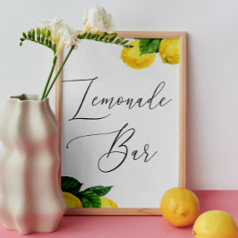 Lemonad Bar skylt | Citron Bröllopsdryckestation
