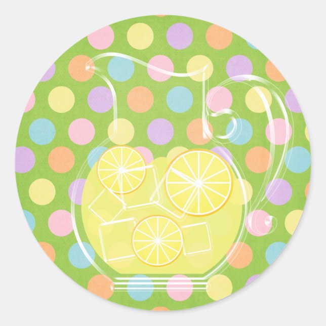 Lemonad Runt Klistermärke (Framsida)
