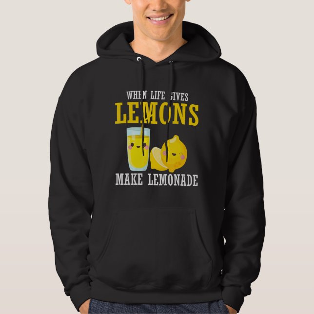 Lemonade Älskare Children Roligt Sour Lemon Glass Hoodie (Framsida)