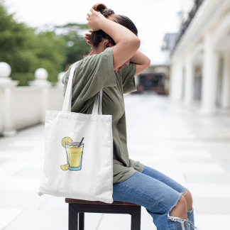 Lemonade Art Tote Bag Tygkasse