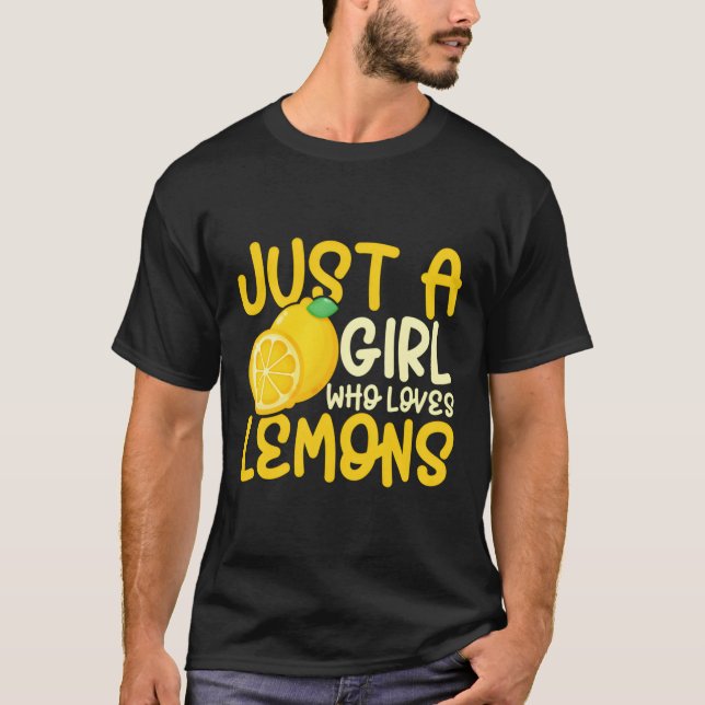 Lemonade bara en flicka som Kärlek Lemons Lemon T Shirt (Framsida)