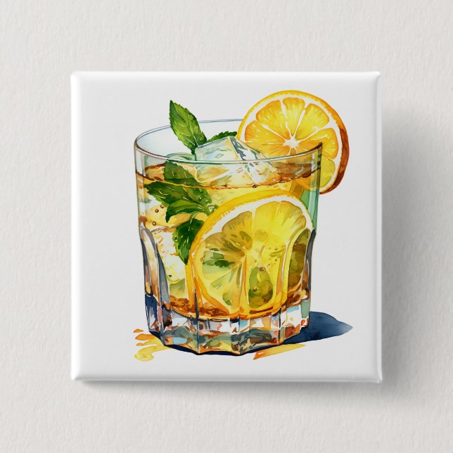 Lemonade Cocktail Drink Knapp (Framsida)