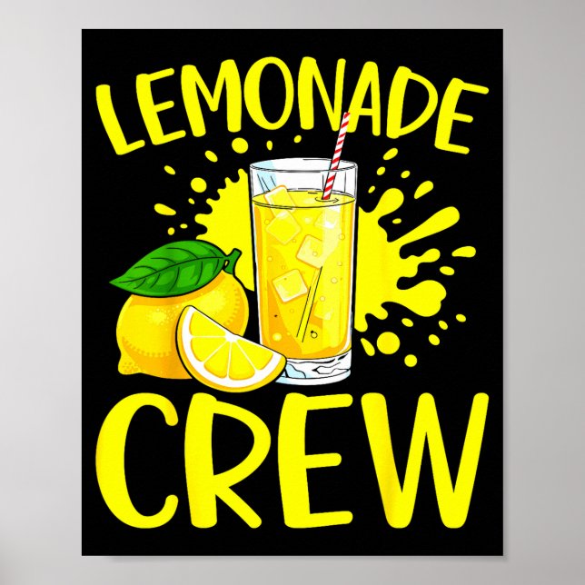 Lemonade Crew Citronjuice Älskare Sommar Dryck Poster (Framsidan)