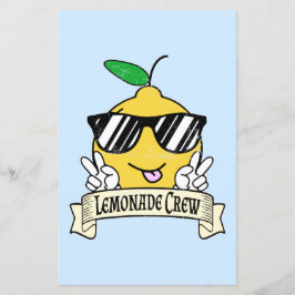 Lemonade Crew - Kawaii Peace Hand och Sunglasses Flygblad