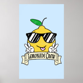 Lemonade Crew - Kawaii Peace Hand och Sunglasses Poster
