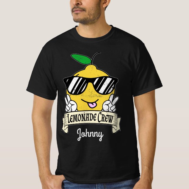 Lemonade Crew - Kawaii Peace Hand och Sunglasses T Shirt (Framsida)