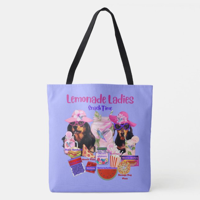Lemonade Dam Snack Time Tote Tygkasse (Framsida)